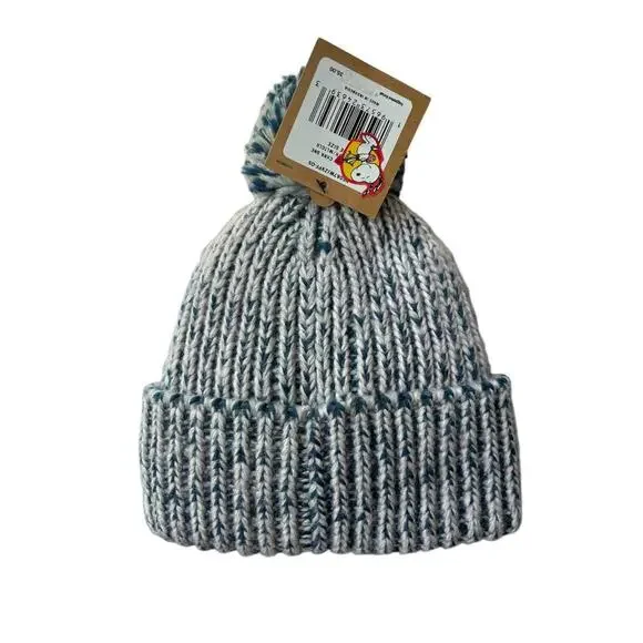 The North Face Kids White Cozy Chunky-Knit Fleece-Lined Pom-Pom Beanie One Size - Picture 3 of 5